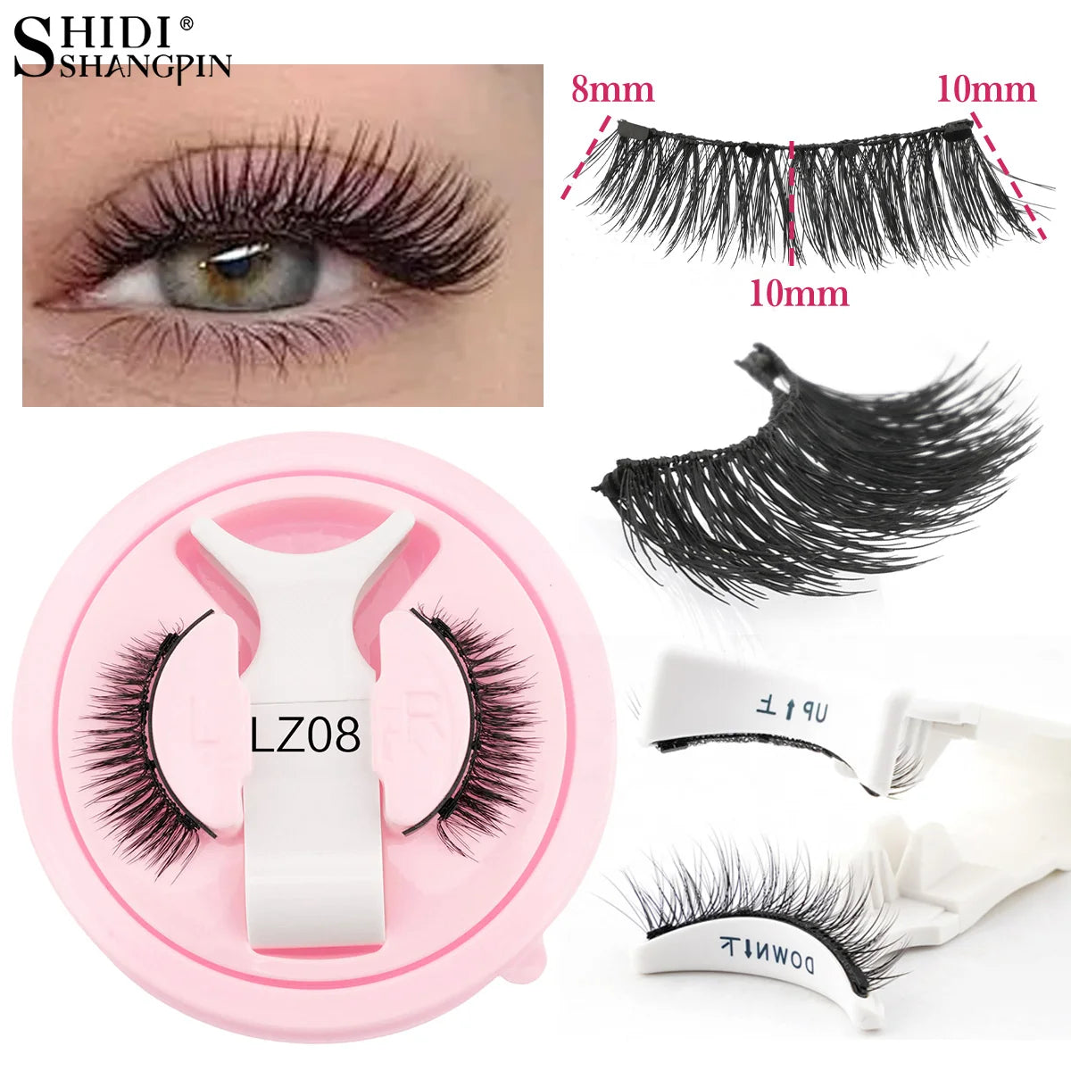 Faux cils magnétiques - Oeil de biche - 1 paire