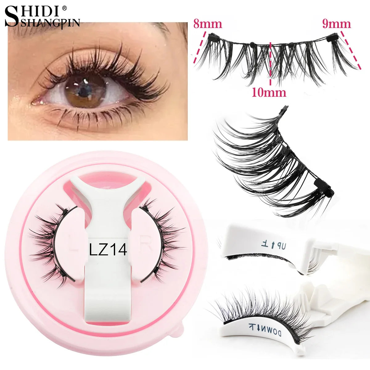 Faux cils magnétiques - Oeil de biche - 1 paire